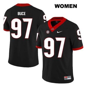 Women's Georgia Bulldogs NCAA #97 Brooks Buce Nike Stitched Black Legend Authentic College Football Jersey IGS1054KK